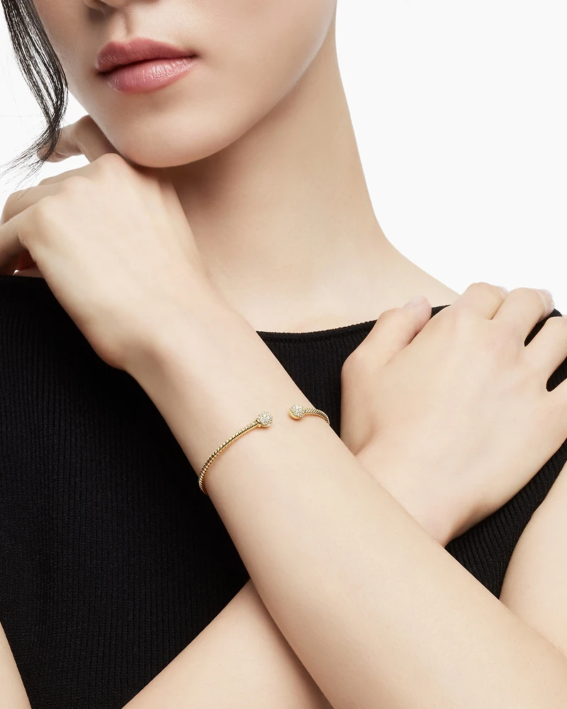 Solari Cablespira® Bracelet in 18K Yellow Gold with Diamonds, 2.3mm