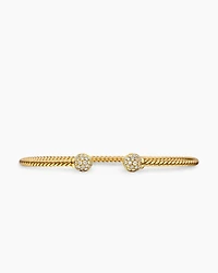 Solari Cablespira® Bracelet in 18K Yellow Gold with Diamonds, 2.3mm
