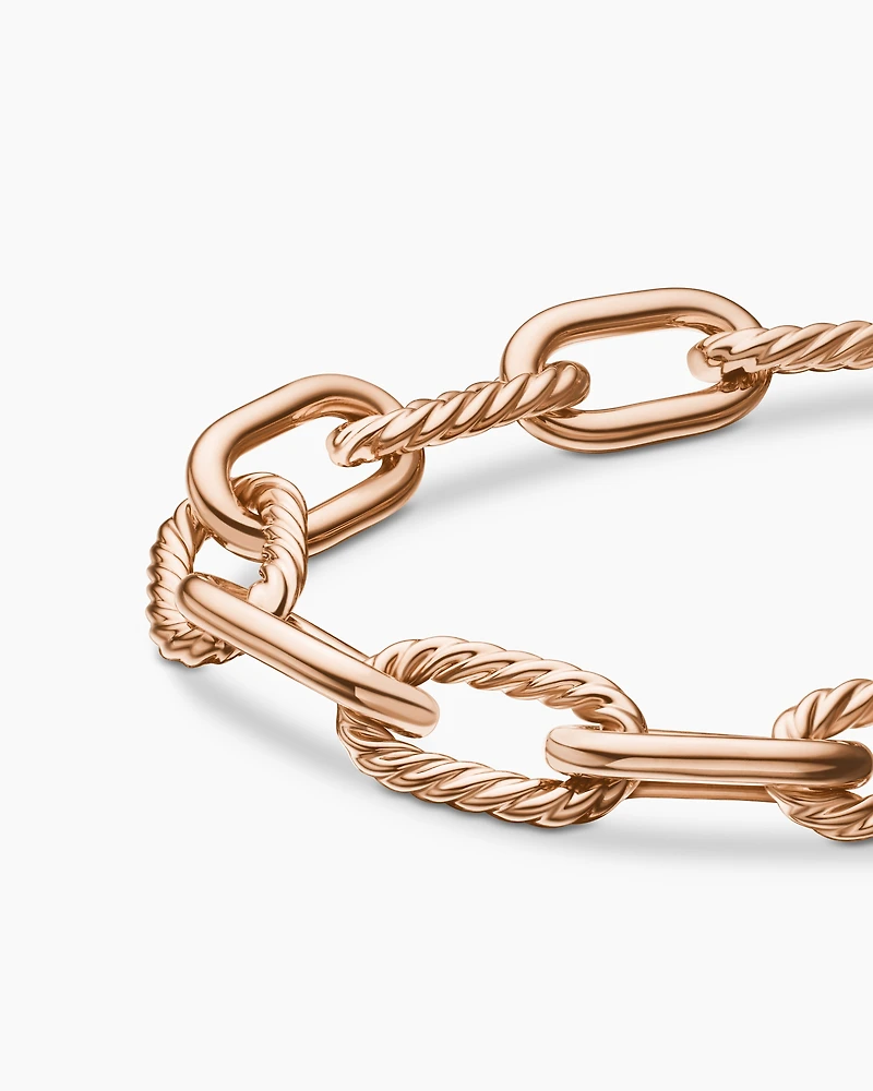 DY Madison® Chain Bracelet in 18K Rose Gold, 11mm
