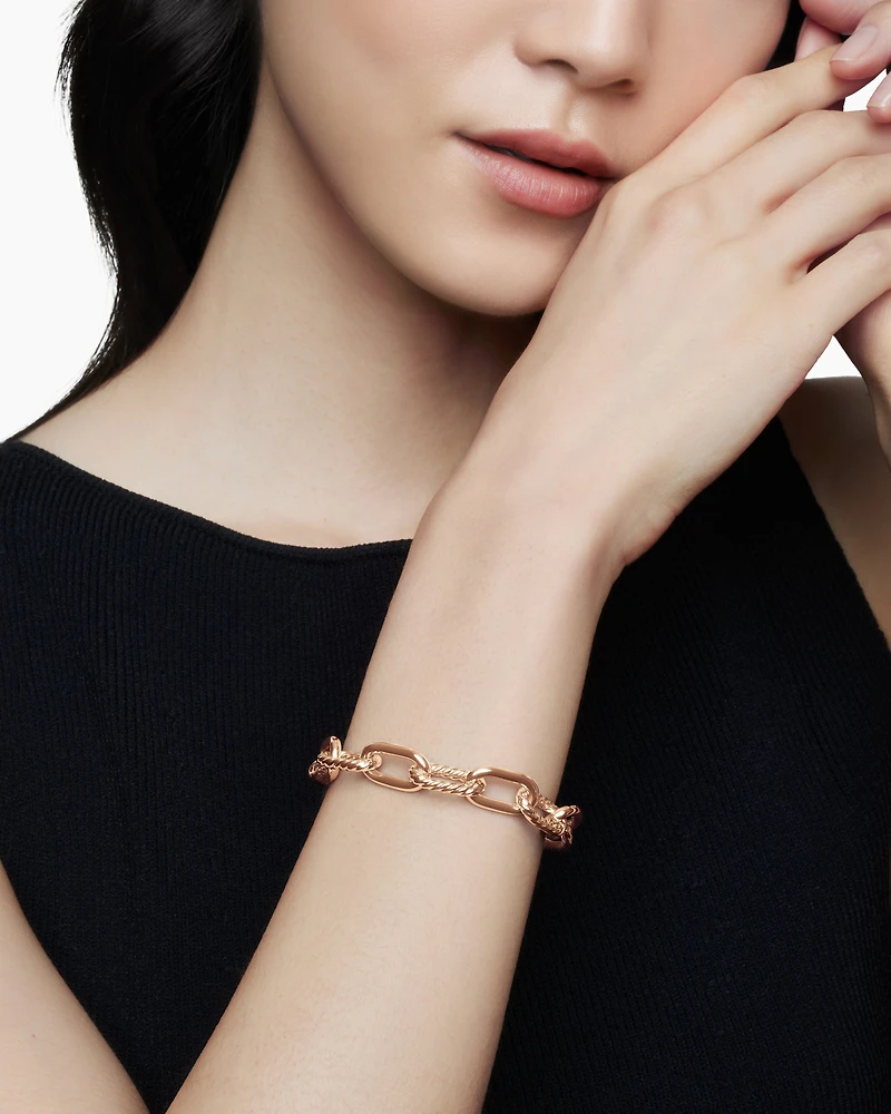 DY Madison® Chain Bracelet in 18K Rose Gold, 11mm