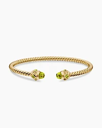 Renaissance® Cablespira Bracelet in 18K Yellow Gold with Peridot, 3.5mm
