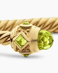 Renaissance® Cablespira Bracelet in 18K Yellow Gold with Peridot, 3.5mm
