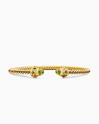 Renaissance® Cablespira Bracelet in 18K Yellow Gold with Peridot, 3.5mm