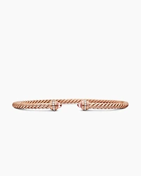 Classic Cablespira® Bracelet 18K Rose Gold with Morganite and Diamonds, 3mm