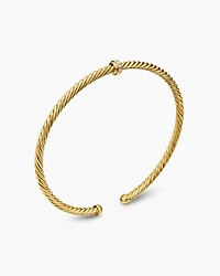 Classic Cablespira® Station Bracelet 18K Yellow Gold with Diamonds, 3mm
