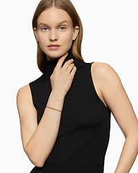 Classic Cablespira® Station Bracelet 18K Yellow Gold with Diamonds, 3mm
