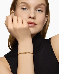 Classic Cablespira® Station Bracelet 18K Yellow Gold with Diamonds, 3mm