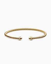 Classic Cablespira® Bracelet 18K Yellow Gold with Diamonds, 3mm