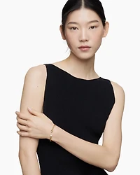 Cablespira Oval Bracelet 18K Yellow Gold with Diamonds, 4.5mm