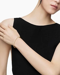 Sculpted Cable Flex Bracelet 18K Yellow Gold with Diamonds