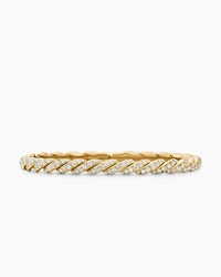 Sculpted Cable Flex Bracelet 18K Yellow Gold with Diamonds