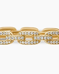 Stax Chain Link Bracelet in 18K Yellow Gold with Diamonds, 7mm