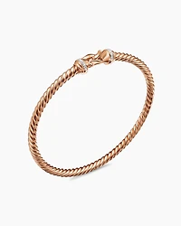 Buckle Bracelet 18K Rose Gold with Diamonds, 3.5mm