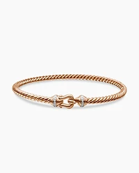 Buckle Bracelet 18K Rose Gold with Diamonds, 3.5mm