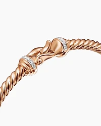 Buckle Bracelet 18K Rose Gold with Diamonds, 3.5mm