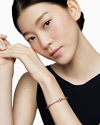 Buckle Bracelet 18K Rose Gold with Diamonds, 3.5mm