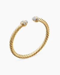 Classic Cablespira® Bracelet 18K Yellow Gold with Diamonds, 5mm
