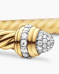 Classic Cablespira® Bracelet 18K Yellow Gold with Diamonds, 5mm