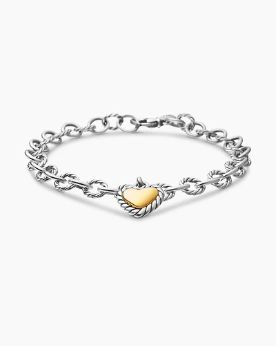 Cable Collectibles® Cookie Classic Heart Bracelet with 18K Yellow Gold