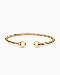 Solari Cablespira® Bracelet in 18K Yellow Gold with Gold Domes, 2.6mm