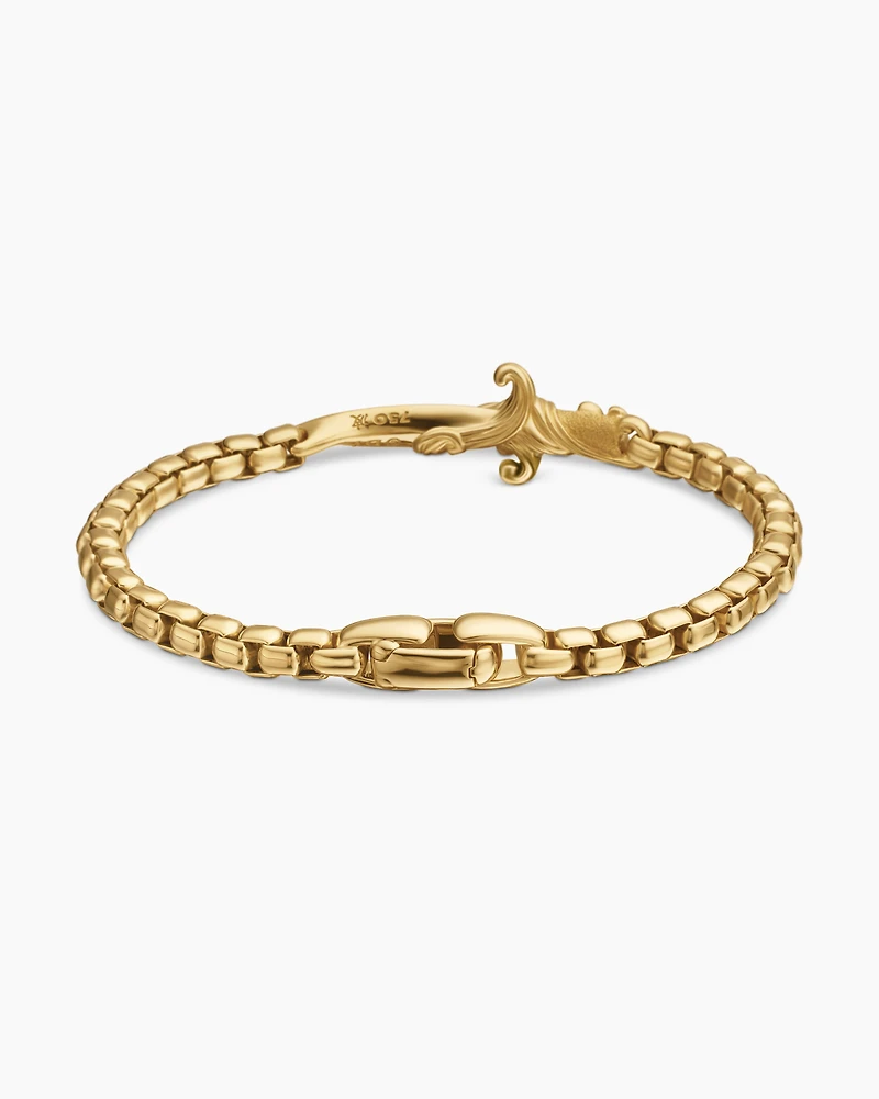 Waves Dagger Bracelet with 18K Yellow Gold, 5mm