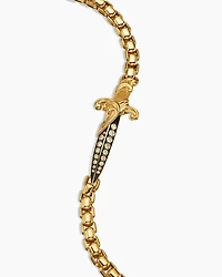 Waves Dagger Bracelet with 18K Yellow Gold, 5mm