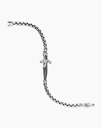 Waves Dagger Bracelet Sterling Silver with Black Diamonds, 5mm