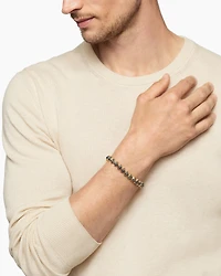 Armory Link Bracelet in 18K Yellow Gold with Pavé, 9.5mm