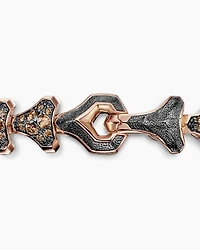 Armory® Link Bracelet in 18K Rose Gold with Cognac Diamonds, 9.5mm