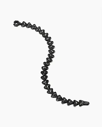 Armory® Link Bracelet in Black Titanium with Black Diamonds, 9.5mm