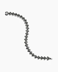 Armoury® Link Bracelet in Sterling Silver with Pavé Black Diamonds, 9.5mm