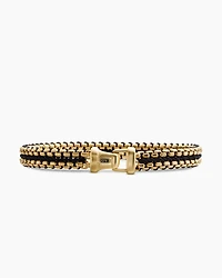 Woven Box Chain Bracelet with 18K Yellow Gold, 10mm