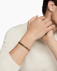 Woven Box Chain Bracelet with 18K Yellow Gold, 10mm