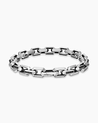 Streamline® Heirloom Chain Link Bracelet Sterling Silver with Pavé Black Diamonds, 7.5mm