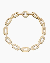Pavé Chain Bracelet in 18K Yellow Gold with Diamonds, 7mm