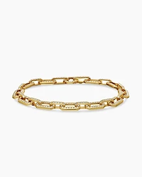 Pavé Chain Bracelet in 18K Yellow Gold with Diamonds, 7mm