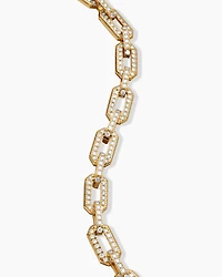 Pavé Chain Bracelet in 18K Yellow Gold with Diamonds, 7mm