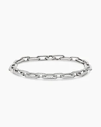 Pavé Chain Bracelet in 18K White Gold with Diamonds, 7mm