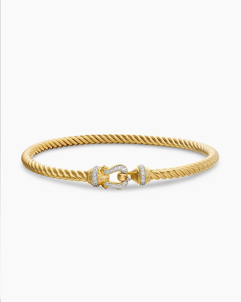 Buckle Bracelet 18K Yellow Gold with Diamonds