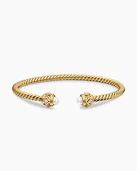 Renaissance® Cablespira Bracelet 18K Yellow Gold with Pearls and Diamonds, 3.5mm