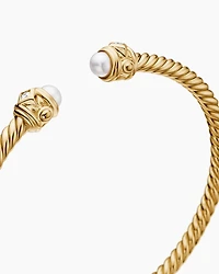 Renaissance® Cablespira Bracelet 18K Yellow Gold with Pearls and Diamonds, 3.5mm