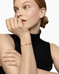 Renaissance® Cablespira Bracelet 18K Yellow Gold with Pearls and Diamonds, 3.5mm
