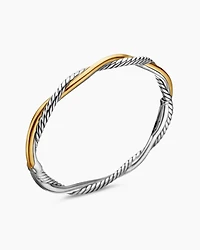 Petite Infinity Bracelet Sterling Silver with 14K Yellow Gold, 4.4mm