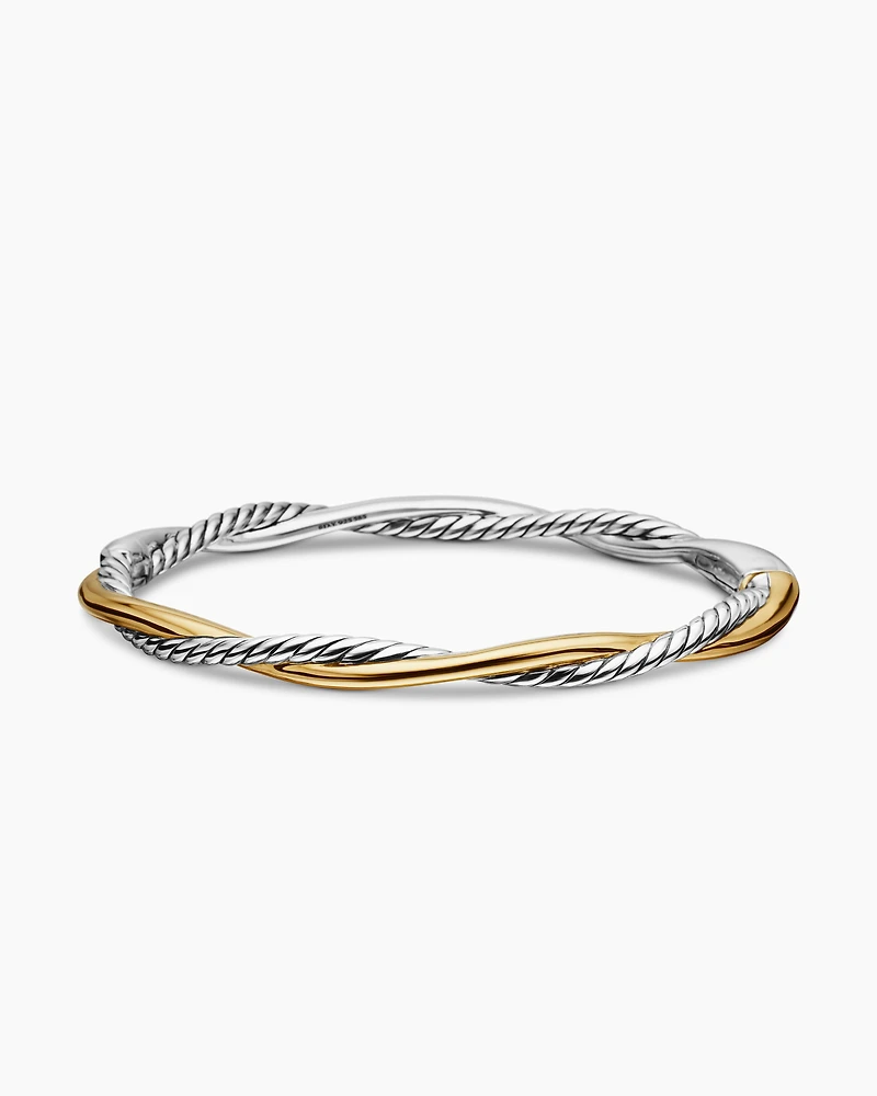 Petite Infinity Bracelet Sterling Silver with 14K Yellow Gold, 4.4mm
