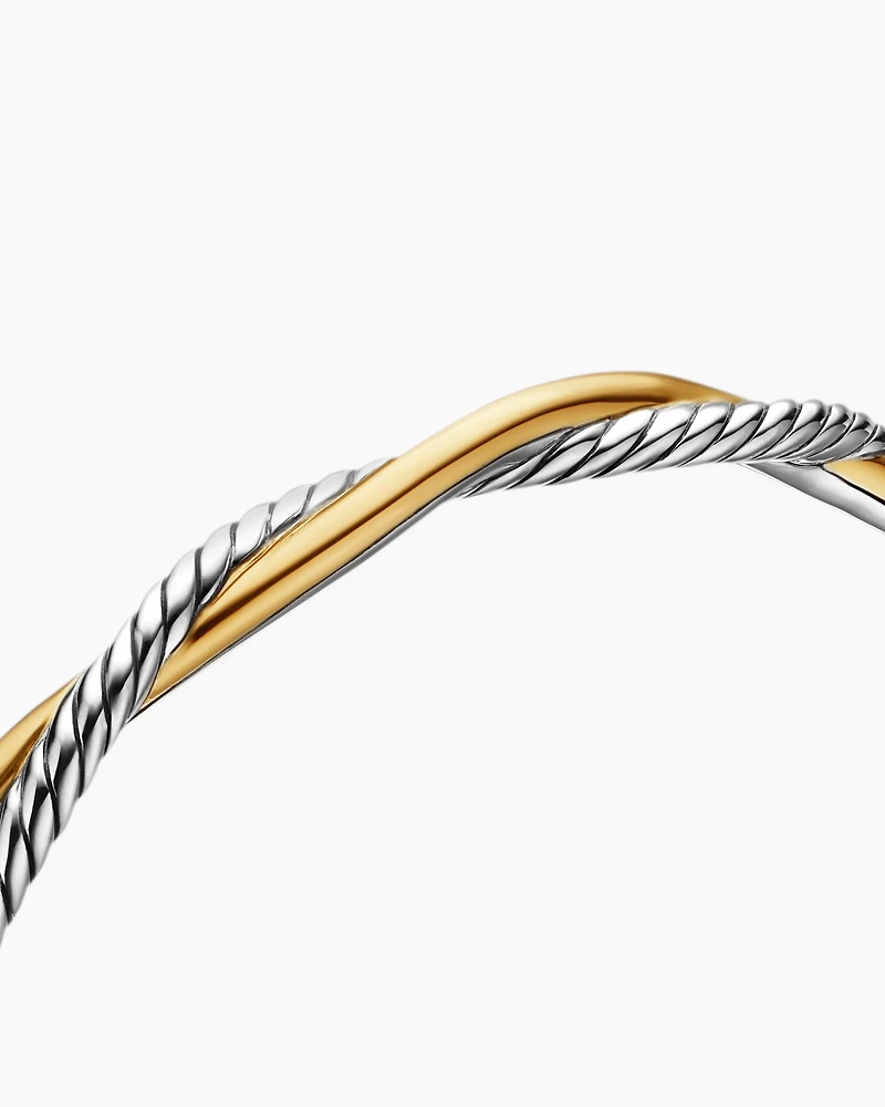 Petite Infinity Bracelet Sterling Silver with 14K Yellow Gold, 4.4mm