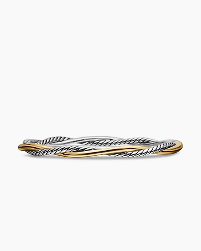Petite Infinity Bracelet Sterling Silver with 14K Yellow Gold, 4.4mm