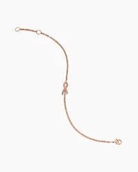 Cable Collectibles® Ribbon Chain Bracelet in 18K Rose Gold with Pavé Pink Sapphires, 15mm