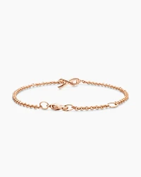 Cable Collectibles® Ribbon Chain Bracelet in 18K Rose Gold with Pavé Pink Sapphires, 15mm