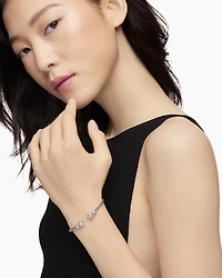 Starburst Cable Bracelet with Diamonds, 3.5mm
