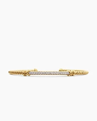 Petite Helena Cablespira® Station Bracelet 18K Yellow Gold with Diamonds, 3mm